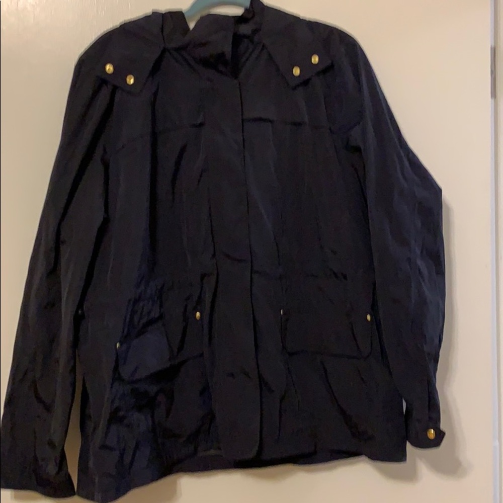 Navy Gap Raincoat/Rain Jacket w/ Hood Size XXL